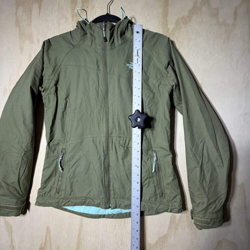 The North Face HyVent Women’s Small Hooded Jacket Olive Green Outdoor - Picture 5 of 12